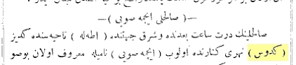 Mention du fleuve Kedous dans “Aydın vilâyetine mahsus salnamesi” / annuaire de la province d'Aydin de 1891