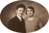 René Lenoir et Jeanne Pivet - photo des fiançailles - 1924