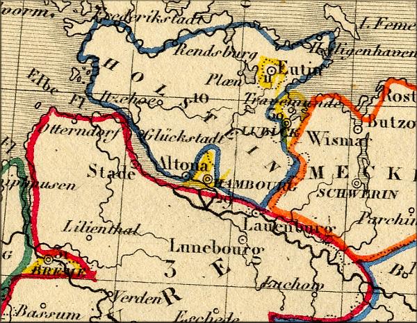 Bremen / Brme - carte ancienne de 1843