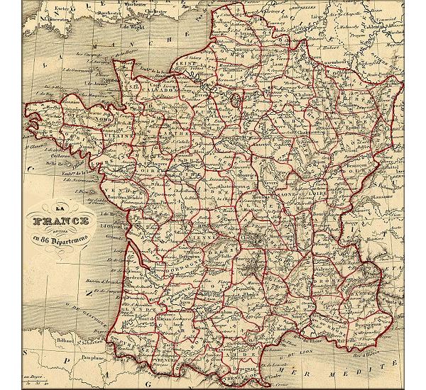 Carte de France de 1843