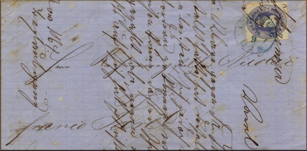 lettre ancienne (avec timbre poste et cachet postal) Oldenbourg / Oldembourg / Oldenburg --> Varel 9 mars 1866
