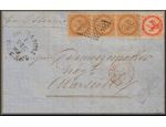 Guadeloupe (Antilles) - la France de la Poste vers 1860 - philatelie et marcophilie - l'histoire par la lettre ancienne et le timbre