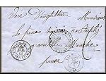 Saint Pierre et Miquelon - la France de la Poste vers 1860 - philatelie et marcophilie - l'histoire par la lettre ancienne et le timbre