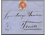 lettre ancienne (avec 1 timbre et 1 cachet) de Rovereto (Trentin Haut Adige - Italie) --> Trento / Trente (Trentin Haut Adige - Italie) - 27 avril 1864 (annee / millesime 1864)